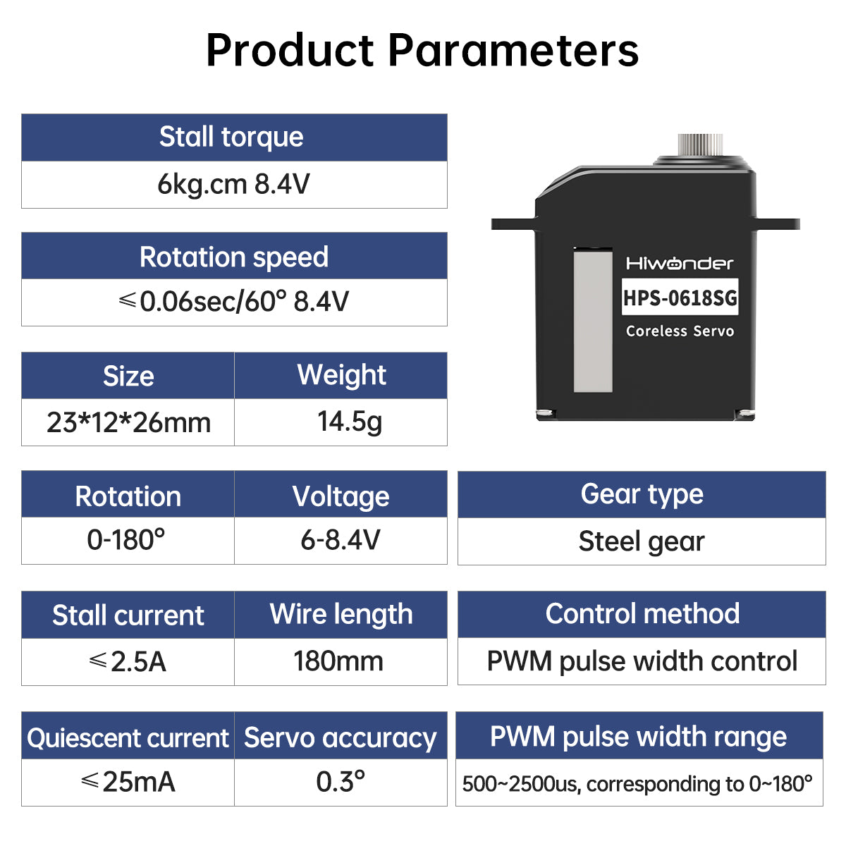 Hiwonder HPS-0618SG Micro High Speed Coreless Digital Servo Stainless Steel Gear for Quadruped Robot Dog Hiwonder HPS-0618SG Micro High Speed Coreless Digital Servo Stainless Steel Gear for Quadruped Robot Dog